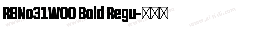 RBNo31W00 Bold Regu字体转换